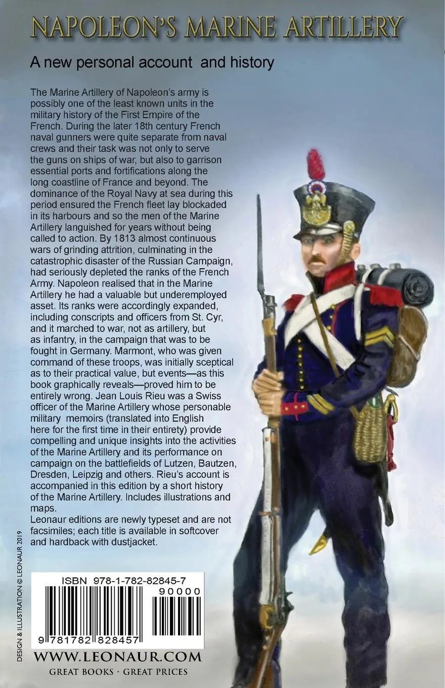 Rückseite: 9781782828457 | Napoleon's Marine Artillery | Jean Louis Rieu | Taschenbuch | Englisch