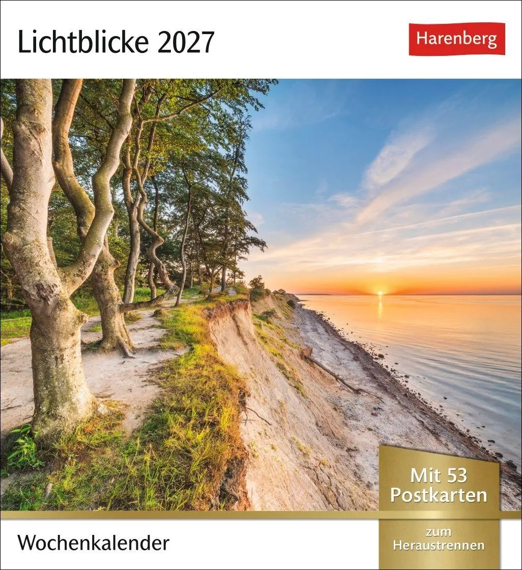 Cover: 9783840038457 | Lichtblicke Postkartenkalender 2027 - Wochenkalender mit 53 Postkarten