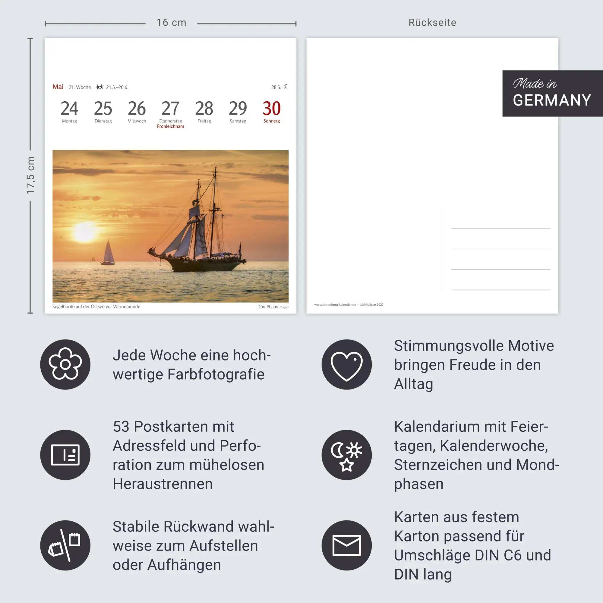 Bild: 9783840038457 | Lichtblicke Postkartenkalender 2027 - Wochenkalender mit 53 Postkarten