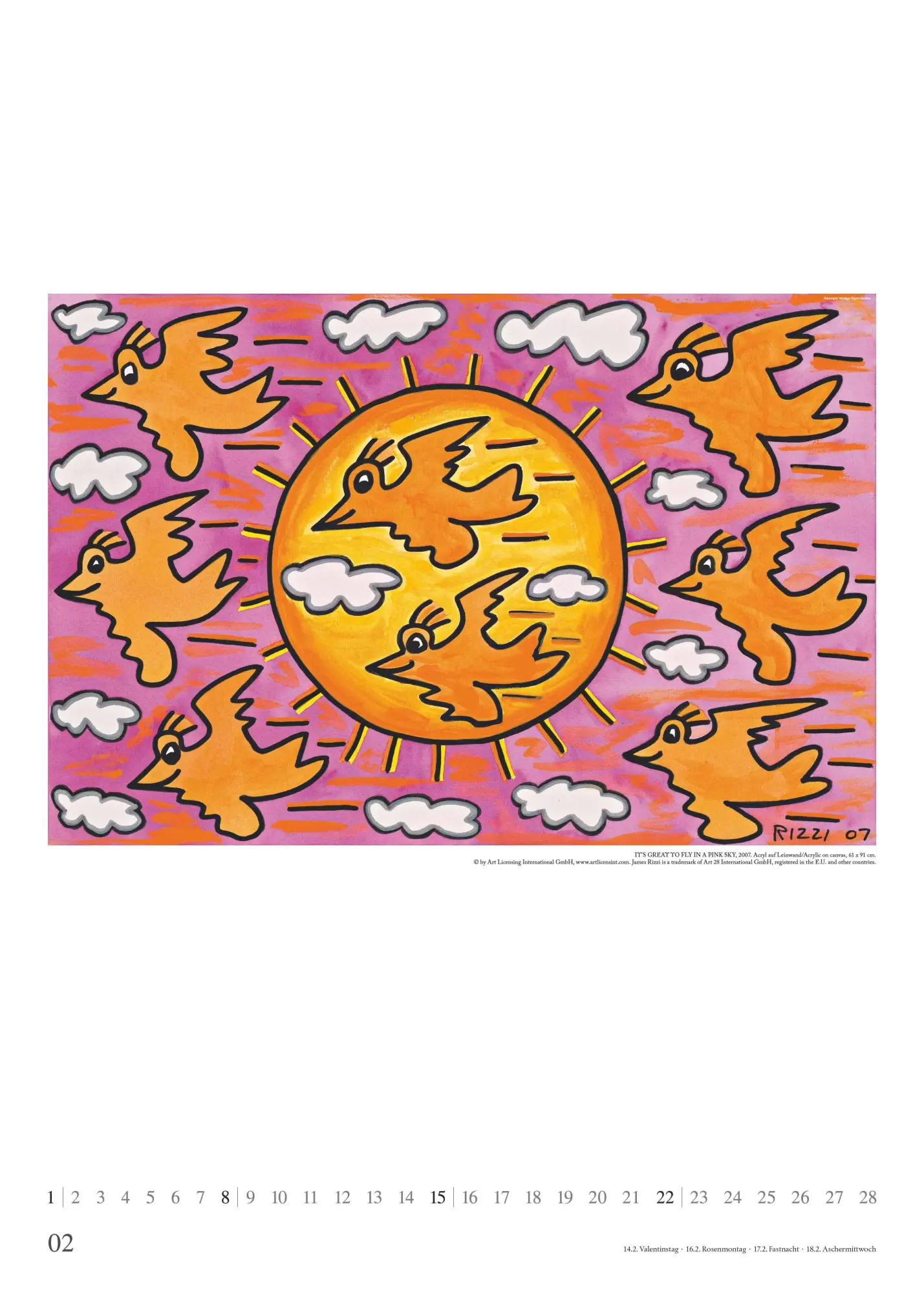 Bild: 4069095008557 | James Rizzi 2026 - Kunst-Kalender - Poster-Kalender - 50x70 | Kalender