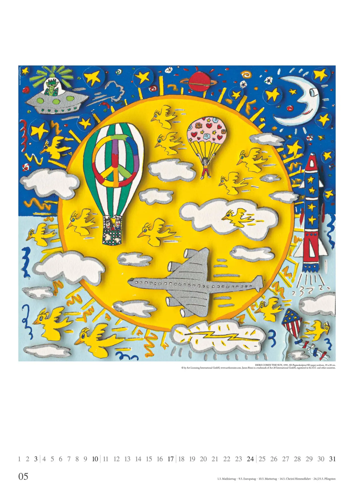 Bild: 4069095008557 | James Rizzi 2026 - Kunst-Kalender - Poster-Kalender - 50x70 | Kalender