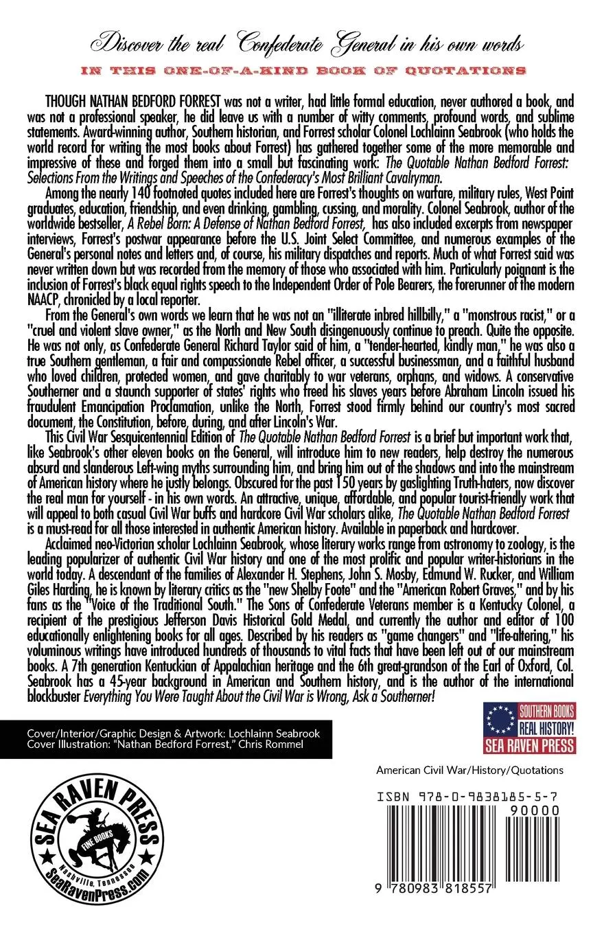Rückseite: 9780983818557 | The Quotable Nathan Bedford Forrest | Lochlainn Seabrook | Taschenbuch