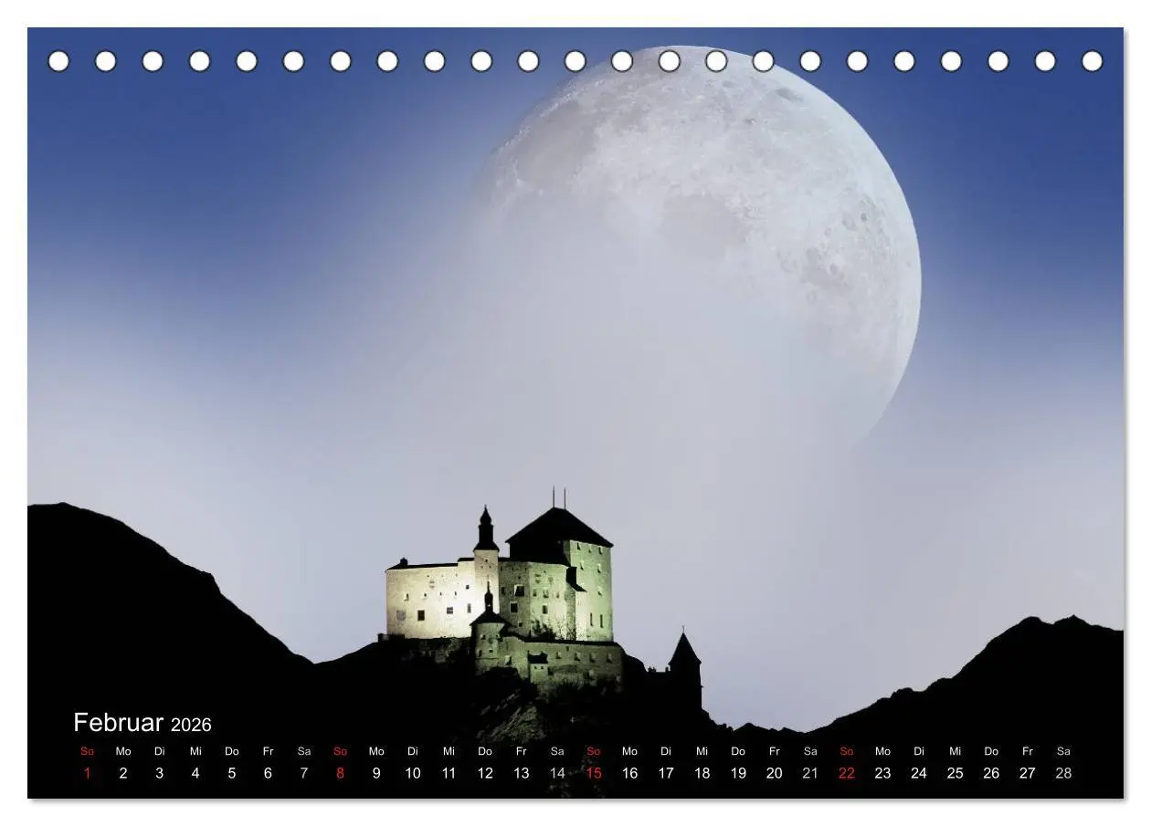 Bild: 9783516088557 | Mondnacht (Tischkalender 2026 DIN A5 quer), CALVENDO Monatskalender