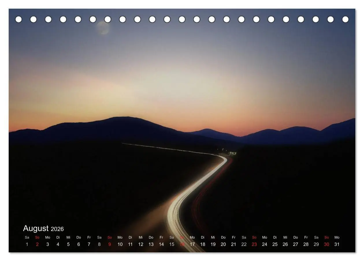 Bild: 9783516088557 | Mondnacht (Tischkalender 2026 DIN A5 quer), CALVENDO Monatskalender