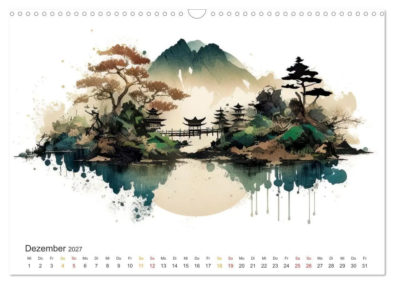 Bild: 9783569008557 | Japan - Aquarell Kunst und Tradition (Wandkalender 2027 DIN A3...