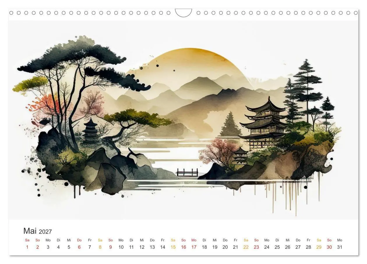 Bild: 9783569008557 | Japan - Aquarell Kunst und Tradition (Wandkalender 2027 DIN A3...