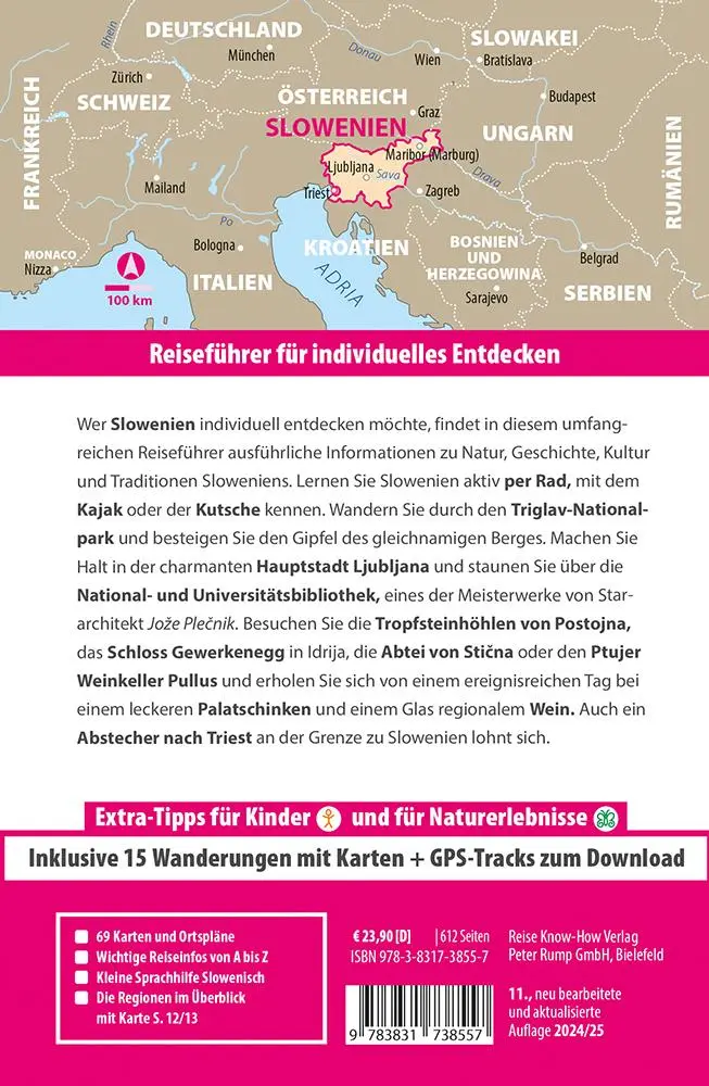 Rückseite: 9783831738557 | Reise Know-How Reiseführer Slowenien mit Triest | Mit 15 Wanderungen