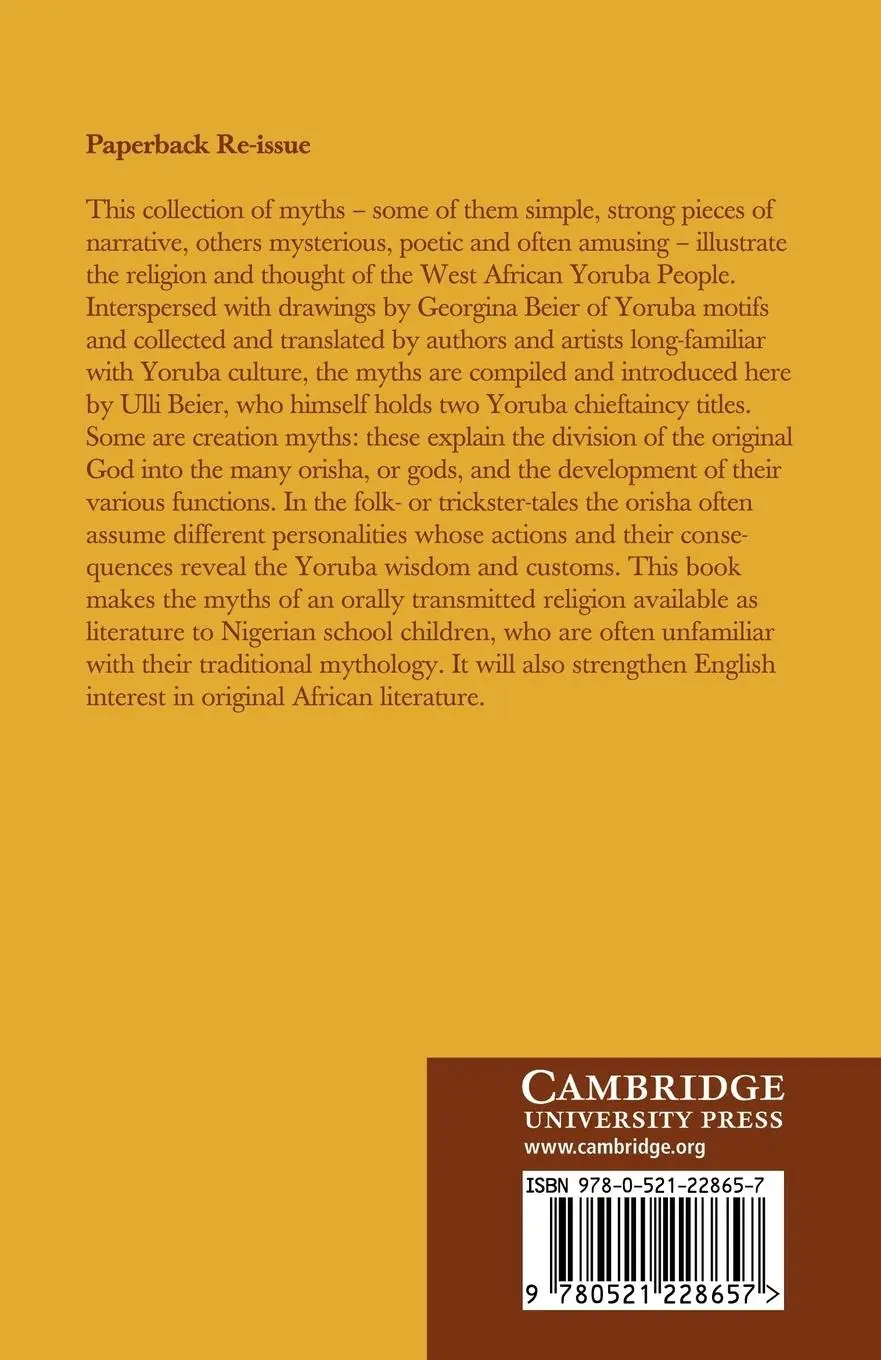 Rückseite: 9780521228657 | Yoruba Myths | Ulli Beier (u. a.) | Taschenbuch | Englisch | 2010