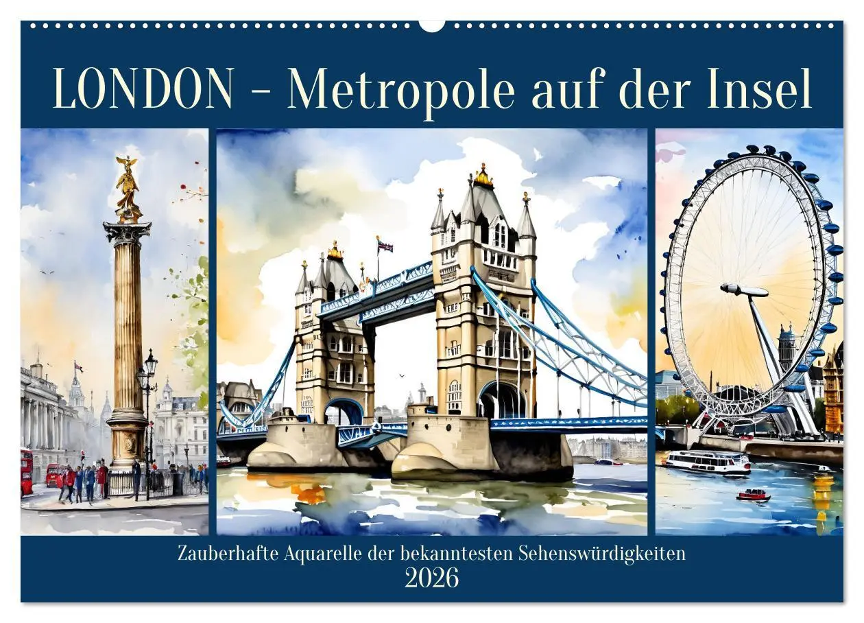 Cover: 9783457368657 | London - Metropole auf der Insel (Wandkalender 2026 DIN A2 quer),...