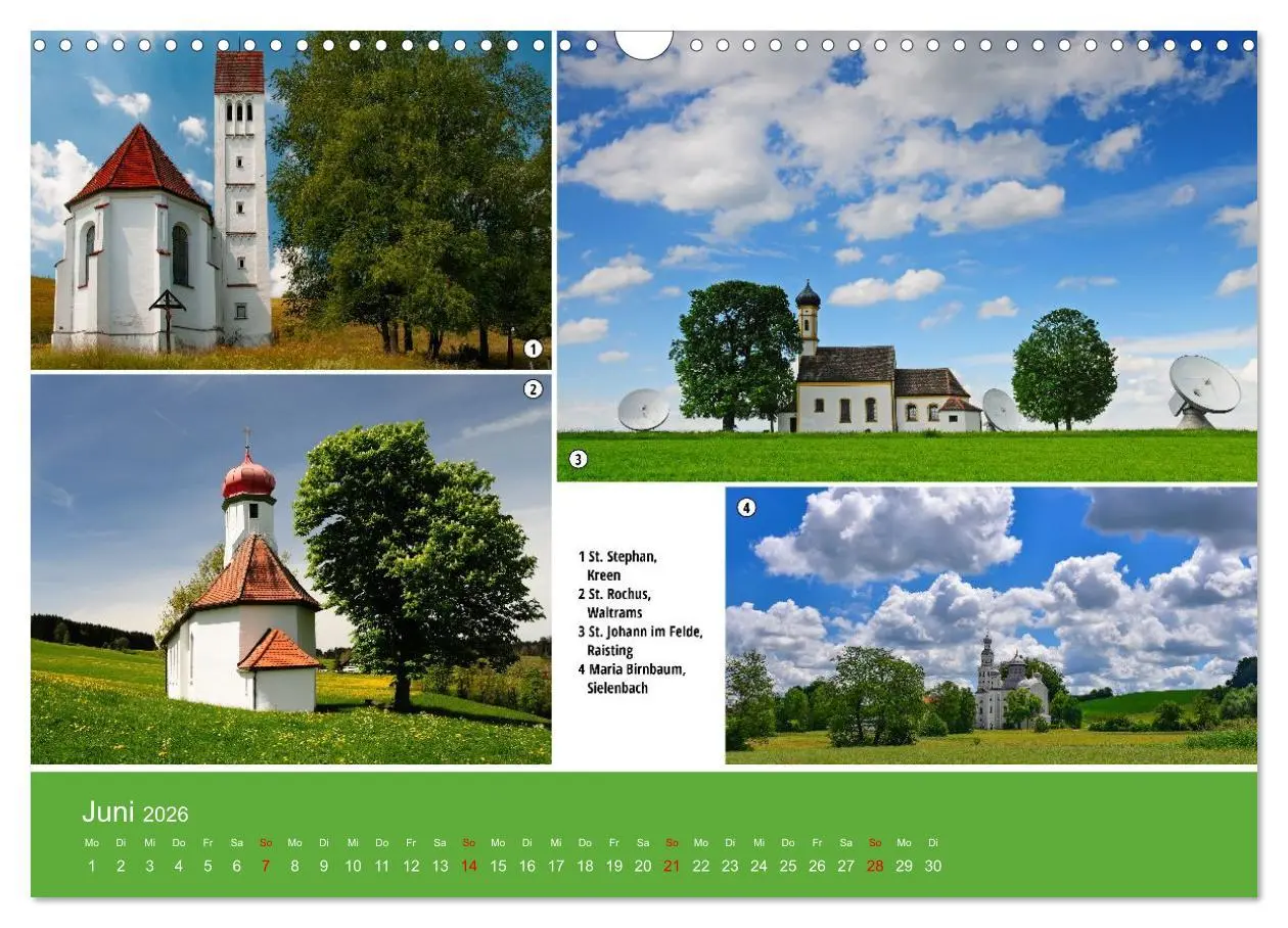 Bild: 9783457988657 | Kirchen und Kapellen als Ausflugsziele (Wandkalender 2026 DIN A3...