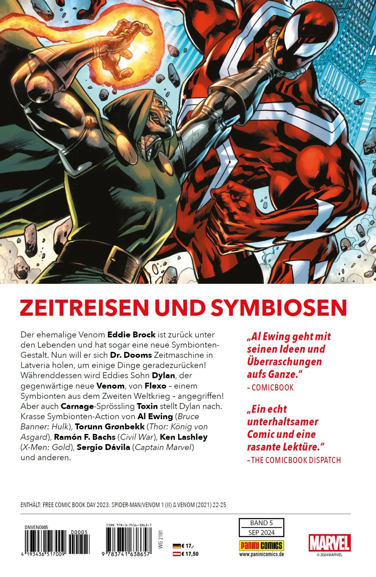 Rückseite: 9783741638657 | Venom: Erbe des Königs | Bd. 5: Feinde für alle Zeiten | Ewing (u. a.)