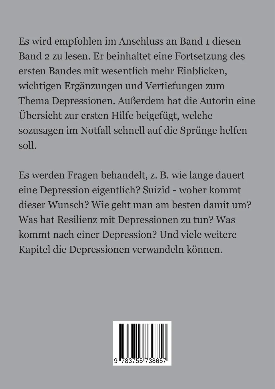 Rückseite: 9783755738657 | Meine Freundin Depressiva Band 2 | Michelle Sager | Taschenbuch | 2021