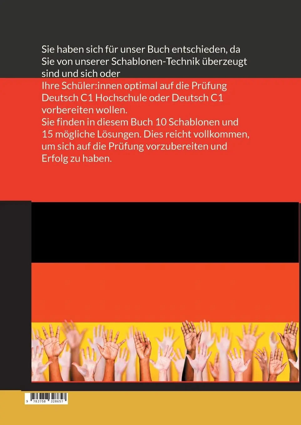Rückseite: 9783758328657 | Erörterungen Deutsch C1 Hochschule und Deutsch C1 * Mit Schablonen...