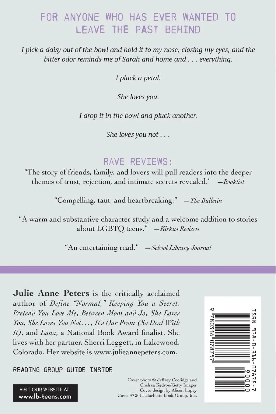 Rückseite: 9780316078757 | She Loves You, She Loves You Not... | Julie Anne Peters | Taschenbuch