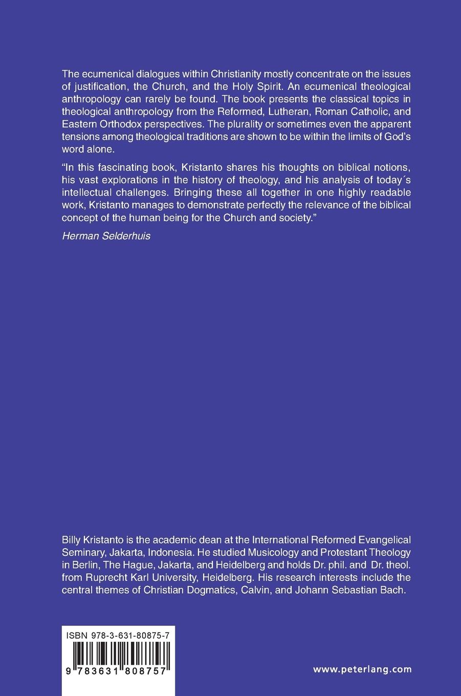 Rückseite: 9783631808757 | Human Being - Being Human | Billy Kristanto | Buch | Gebunden | 2020