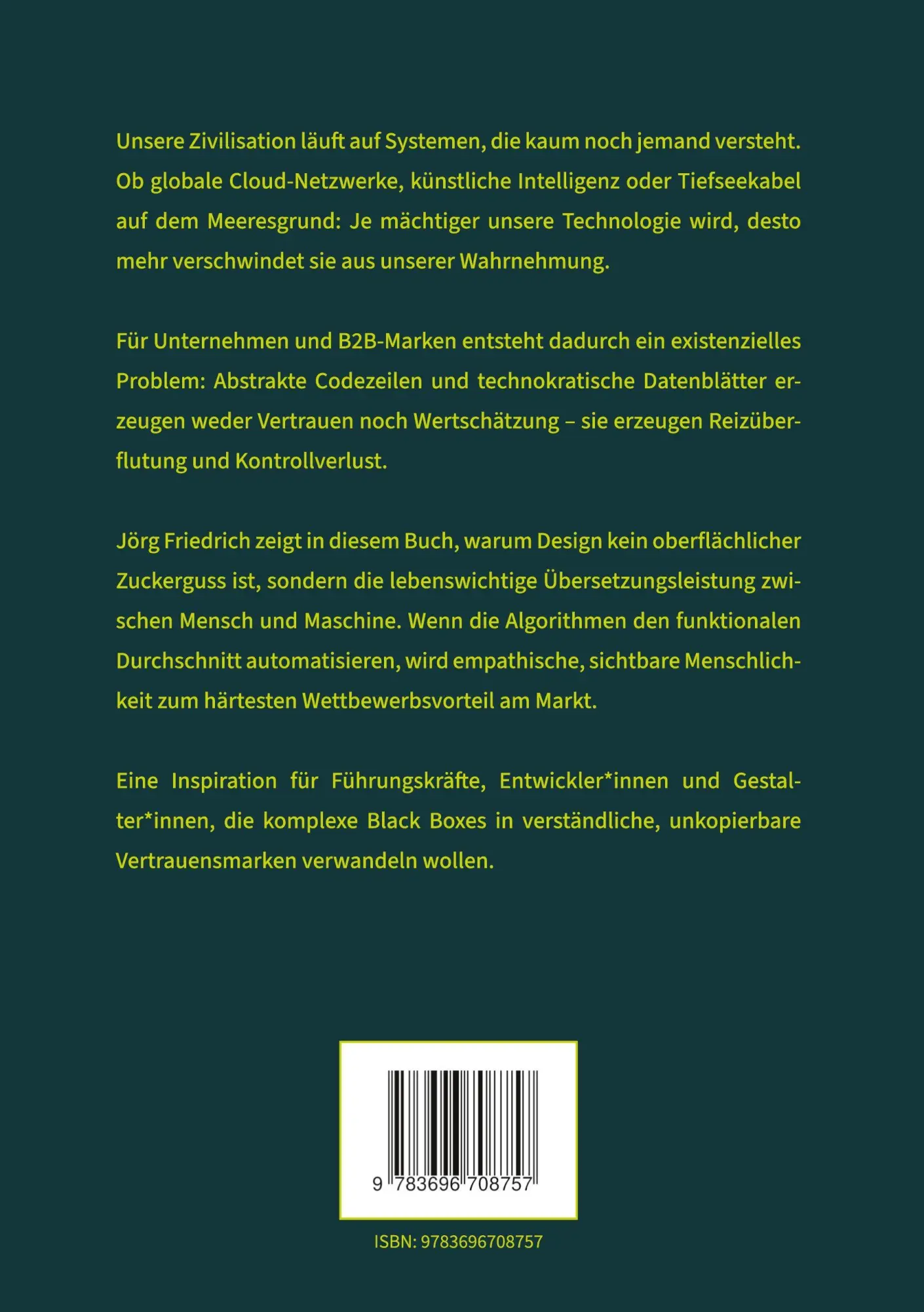 Rückseite: 9783696708757 | Die unsichtbare Welt | Jörg Friedrich | Taschenbuch | 146 S. | Deutsch