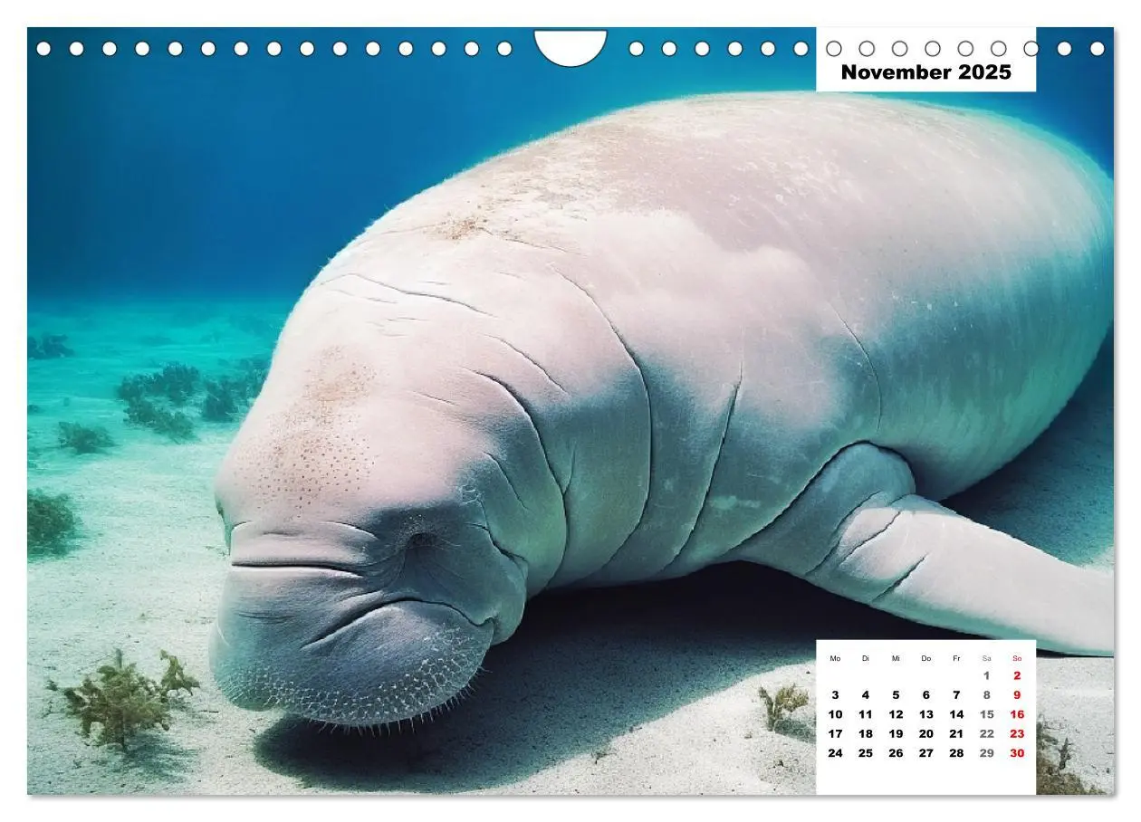 Bild: 9783383858857 | Manatees. Faszinierende Rundschwanzseekühe (Wandkalender 2025 DIN...