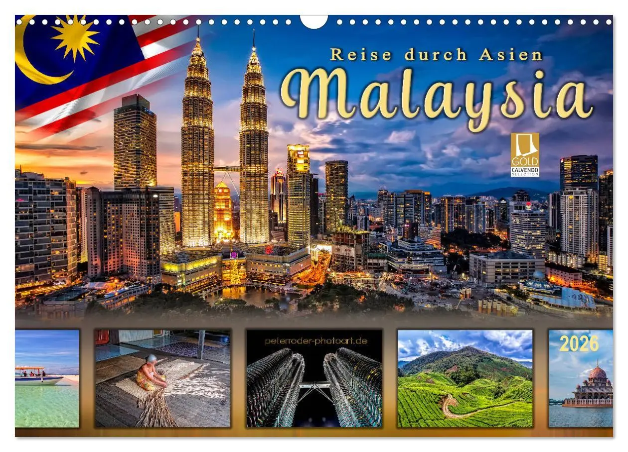 Cover: 9783457898857 | Reise durch Asien - Malaysia (Wandkalender 2026 DIN A3 quer),...