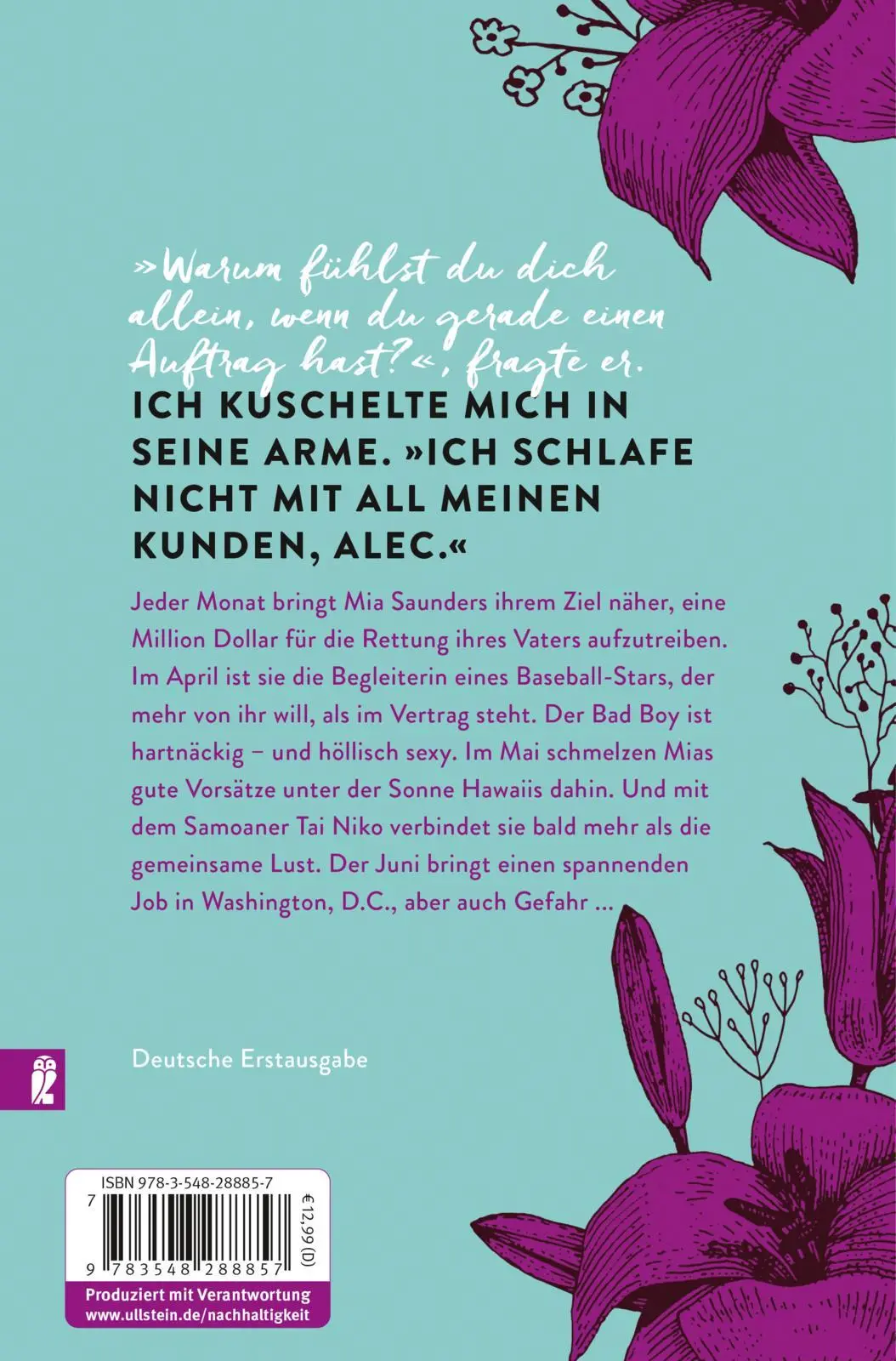 Rückseite: 9783548288857 | Calendar Girl 02 - Berührt | April/Mai/Juni | Audrey Carlan | Buch