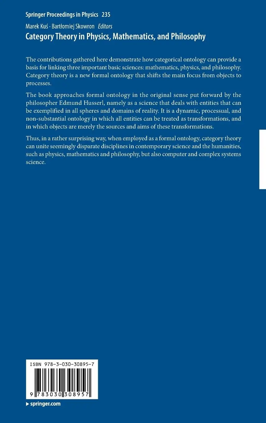 Rückseite: 9783030308957 | Category Theory in Physics, Mathematics, and Philosophy | Buch | xii