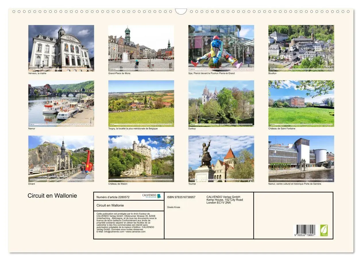 Bild: 9783516738957 | Circuit en Wallonie (Calendrier mural 2026 DIN A2 vertical),...