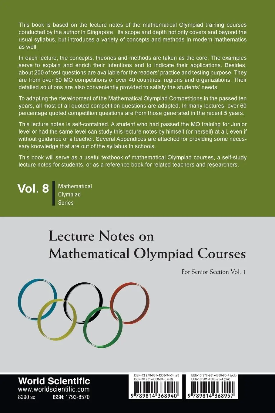 Rückseite: 9789814368957 | LEC NOTE MATH OLYM | SNR SEC (V1) | Jiagu Xu | Taschenbuch | Paperback
