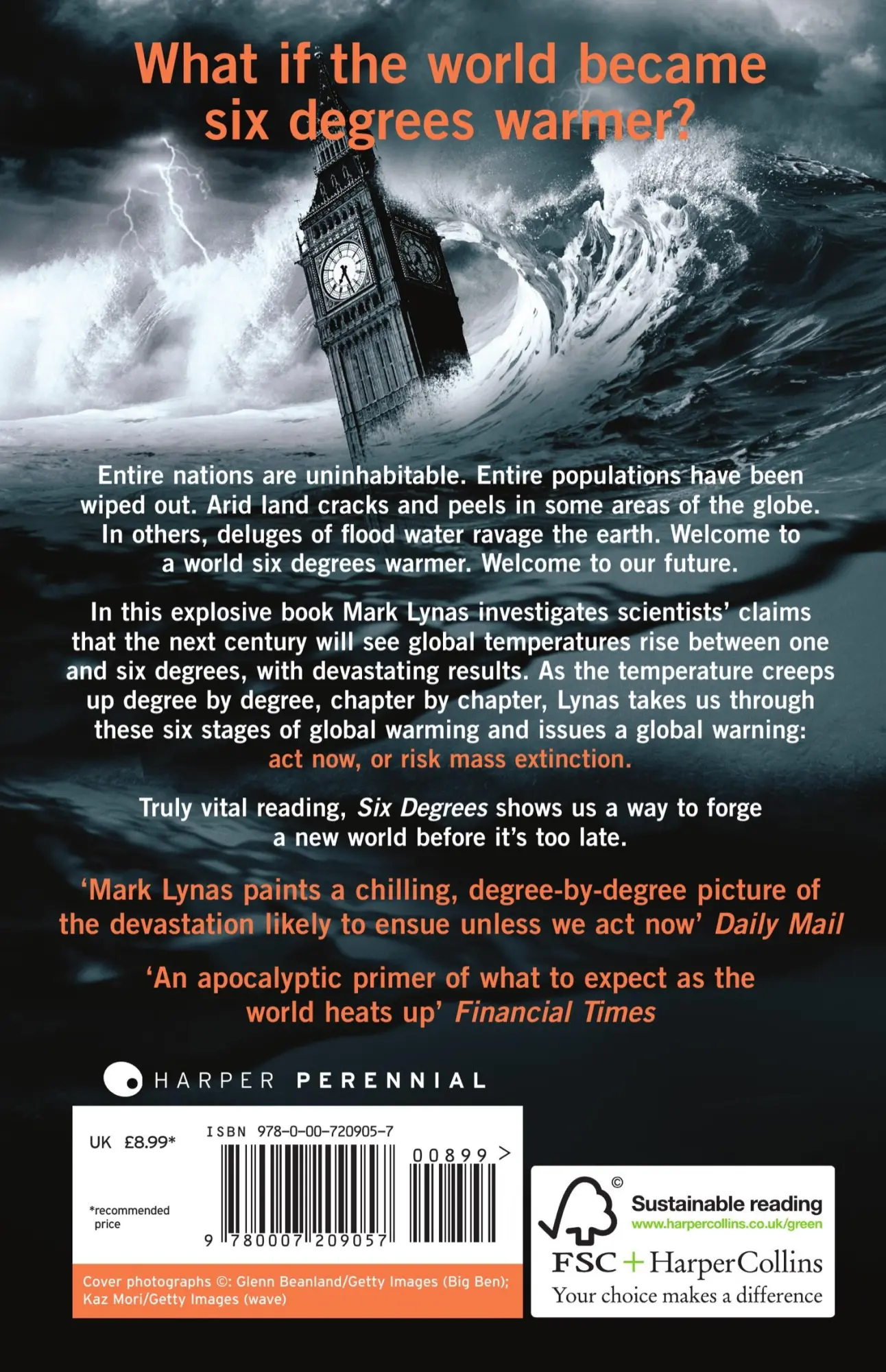 Rückseite: 9780007209057 | Six Degrees | Our Future on a Hotter Planet | Mark Lynas | Taschenbuch