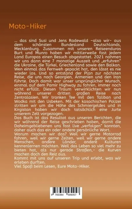 Rückseite: 9783384589057 | Moto-Hiker | Reisetagebuch von Susi und Jens | Jens Radewald | Buch
