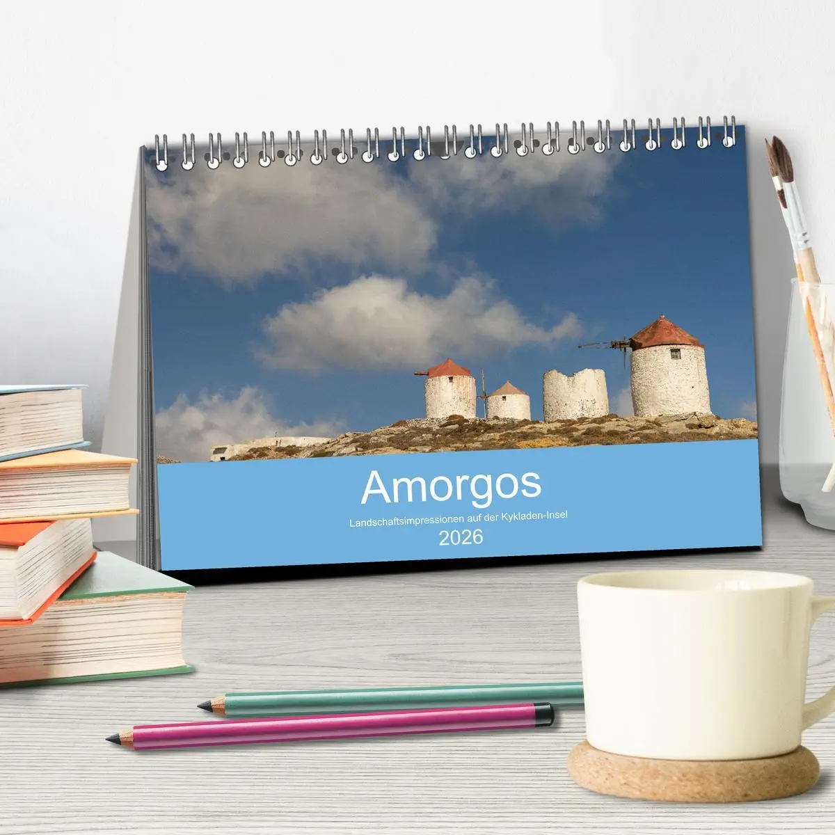 Bild: 9783457609057 | Amorgos - Kykladenimpressionen (Tischkalender 2026 DIN A5 quer),...