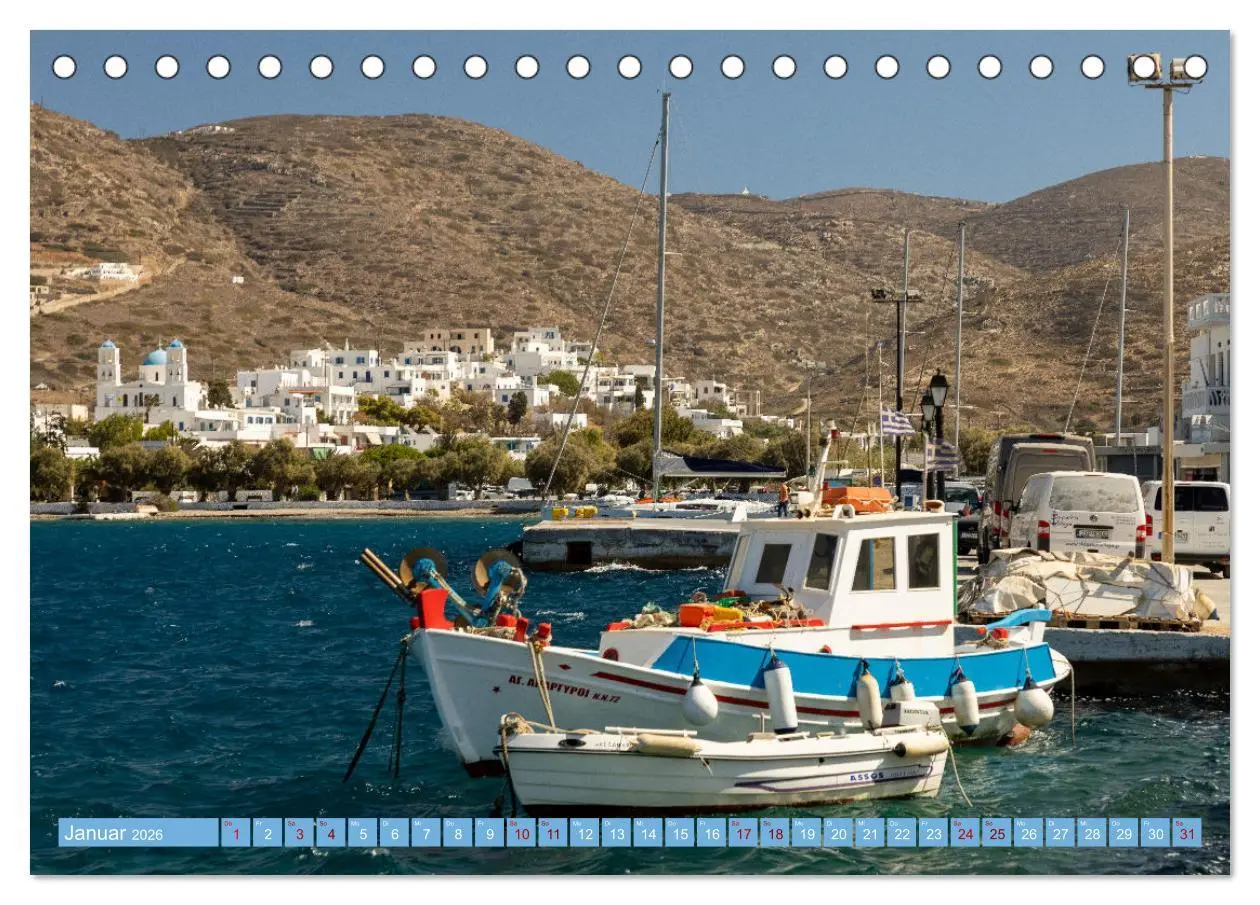 Bild: 9783457609057 | Amorgos - Kykladenimpressionen (Tischkalender 2026 DIN A5 quer),...