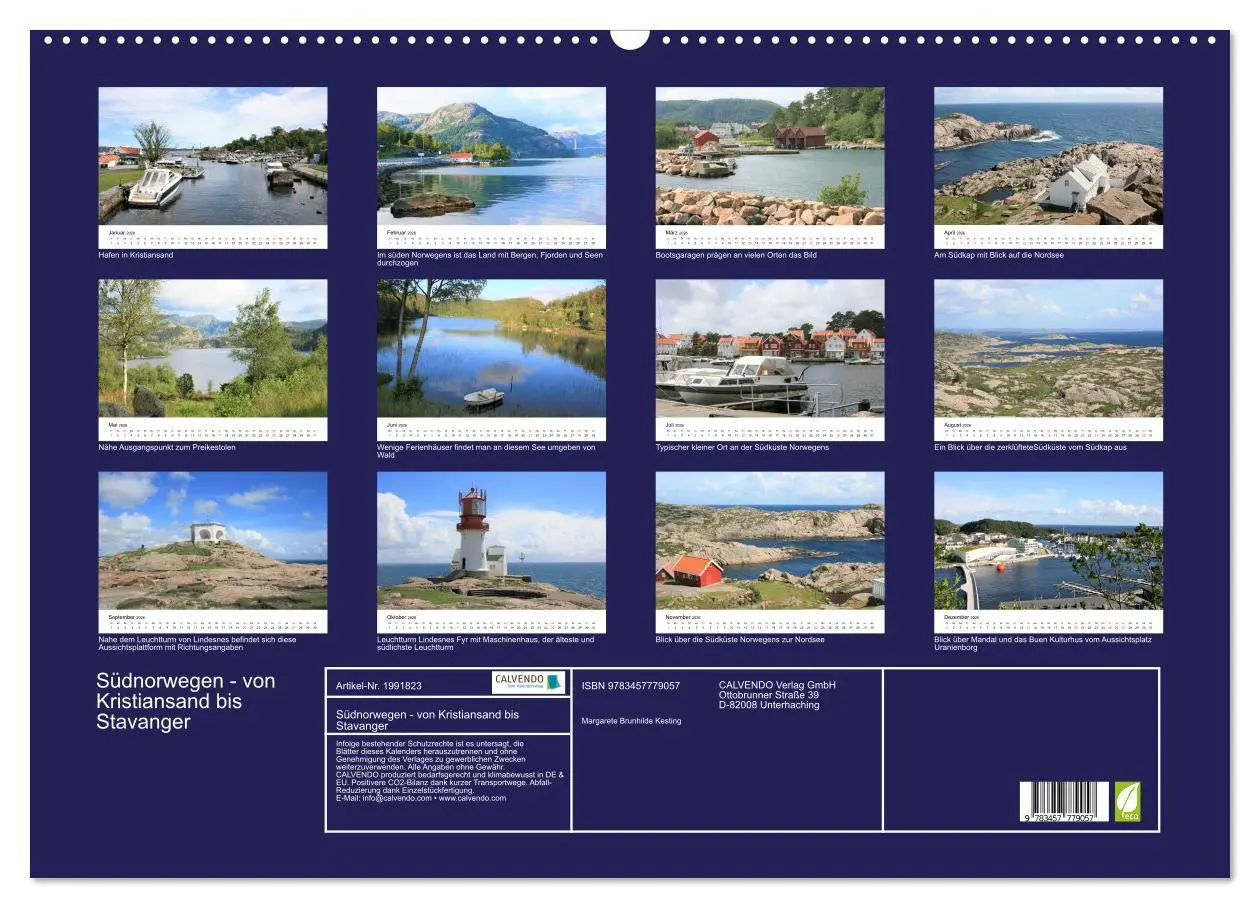 Bild: 9783457779057 | Südnorwegen - von Kristiansand bis Stavanger (Wandkalender 2026 DIN...