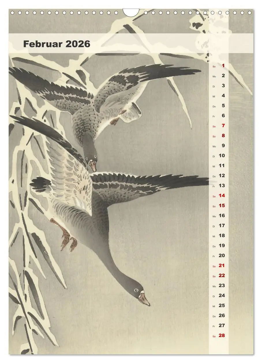 Bild: 9783516249057 | Ohara Koson - Gefiederte Schönheiten (Wandkalender 2026 DIN A3...