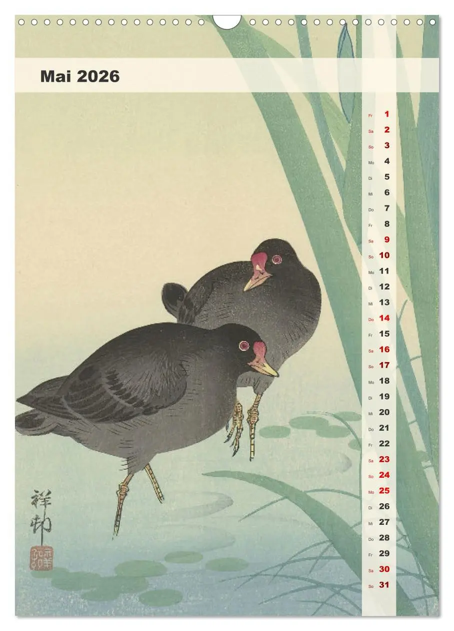 Bild: 9783516249057 | Ohara Koson - Gefiederte Schönheiten (Wandkalender 2026 DIN A3...