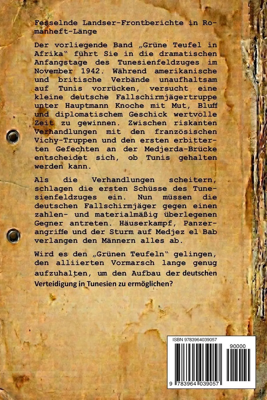 Rückseite: 9783964039057 | Geheime Kommandosache "Grüne Teufel in Afrika" | Hermann Weinhauer