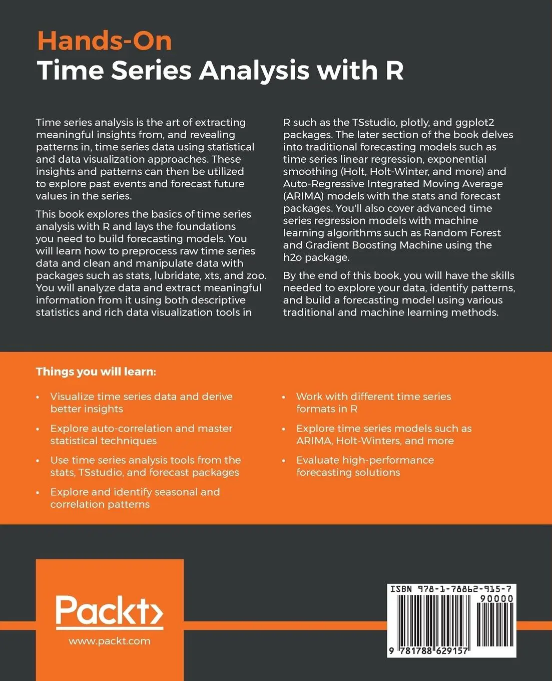 Rückseite: 9781788629157 | Hands-On Time Series Analysis with R | Rami Krispin | Taschenbuch