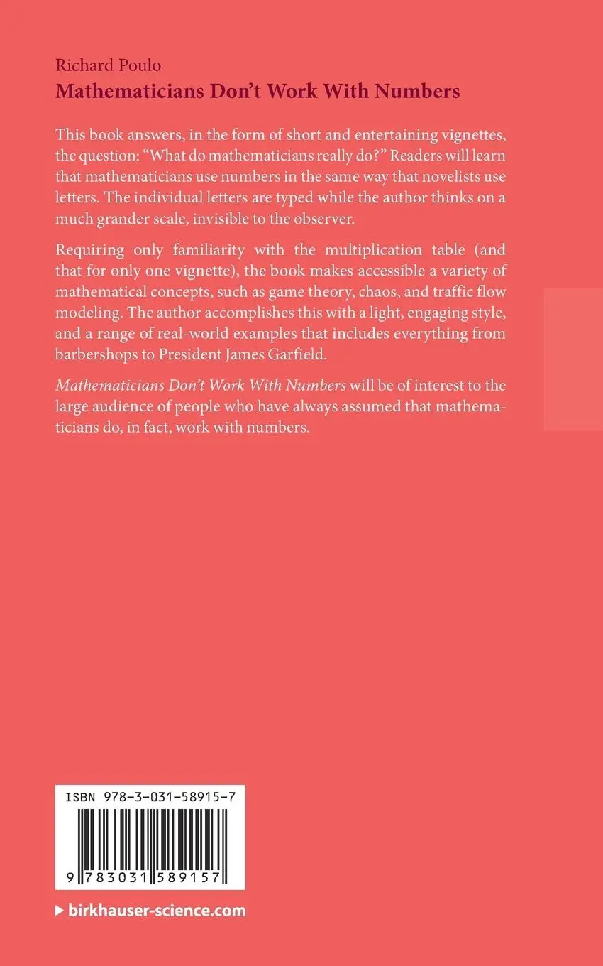 Rückseite: 9783031589157 | Mathematicians Don't Work With Numbers | Richard Poulo | Taschenbuch