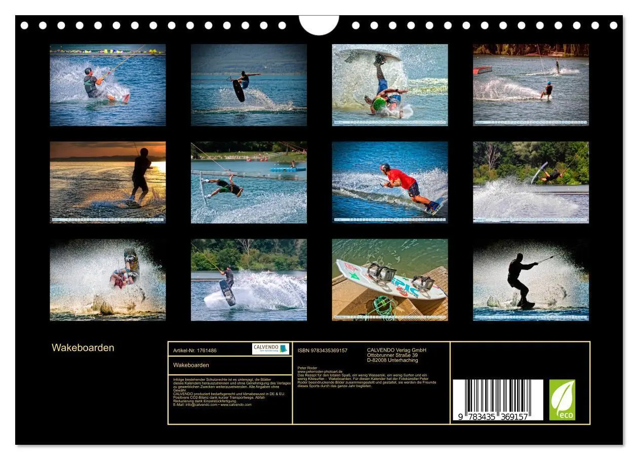 Bild: 9783435369157 | Wakeboarden (Wandkalender 2025 DIN A4 quer), CALVENDO Monatskalender