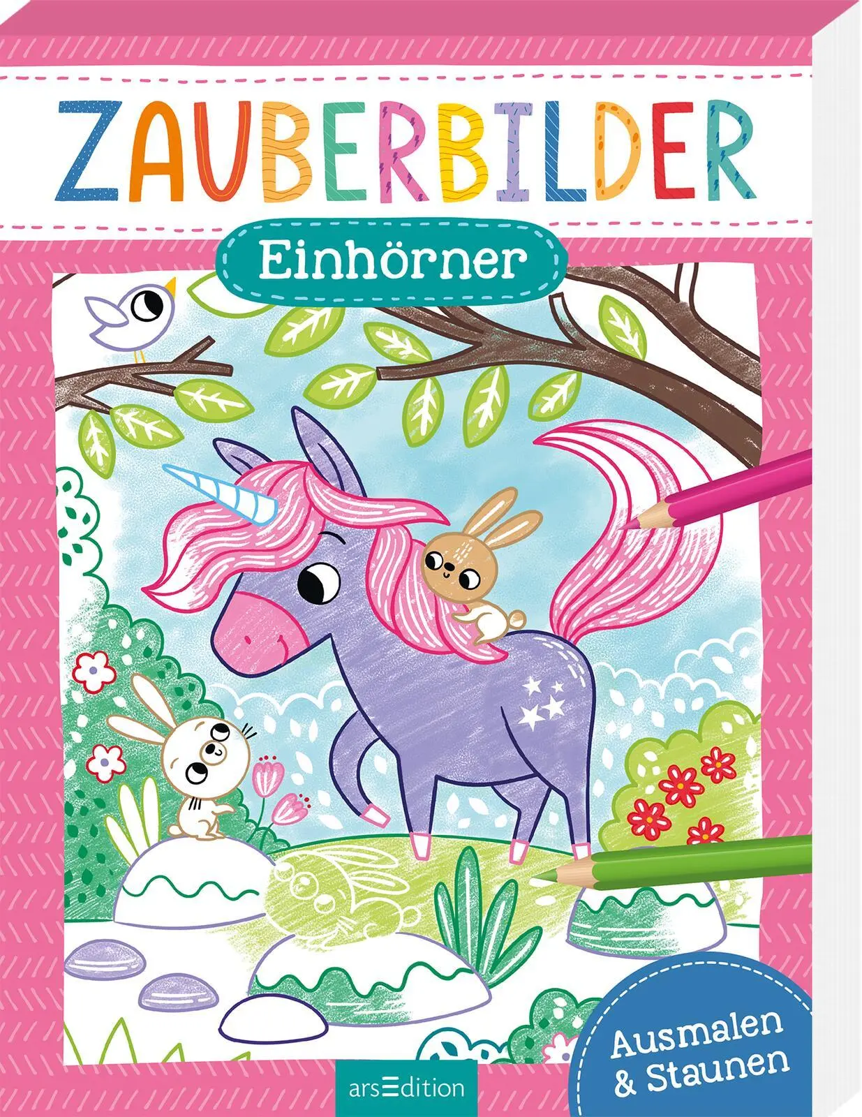 Cover: 9783845849157 | Zauberbilder - Einhörner | Ausmalen &amp; Staunen | Sarah Wade | Buch