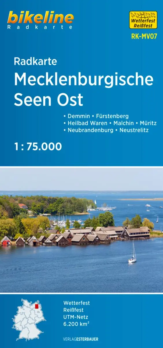 Cover: 9783850009157 | Radkarte Mecklenburgische Seen Ost 1:75.000 (RK-MV07) | Verlag | 2021