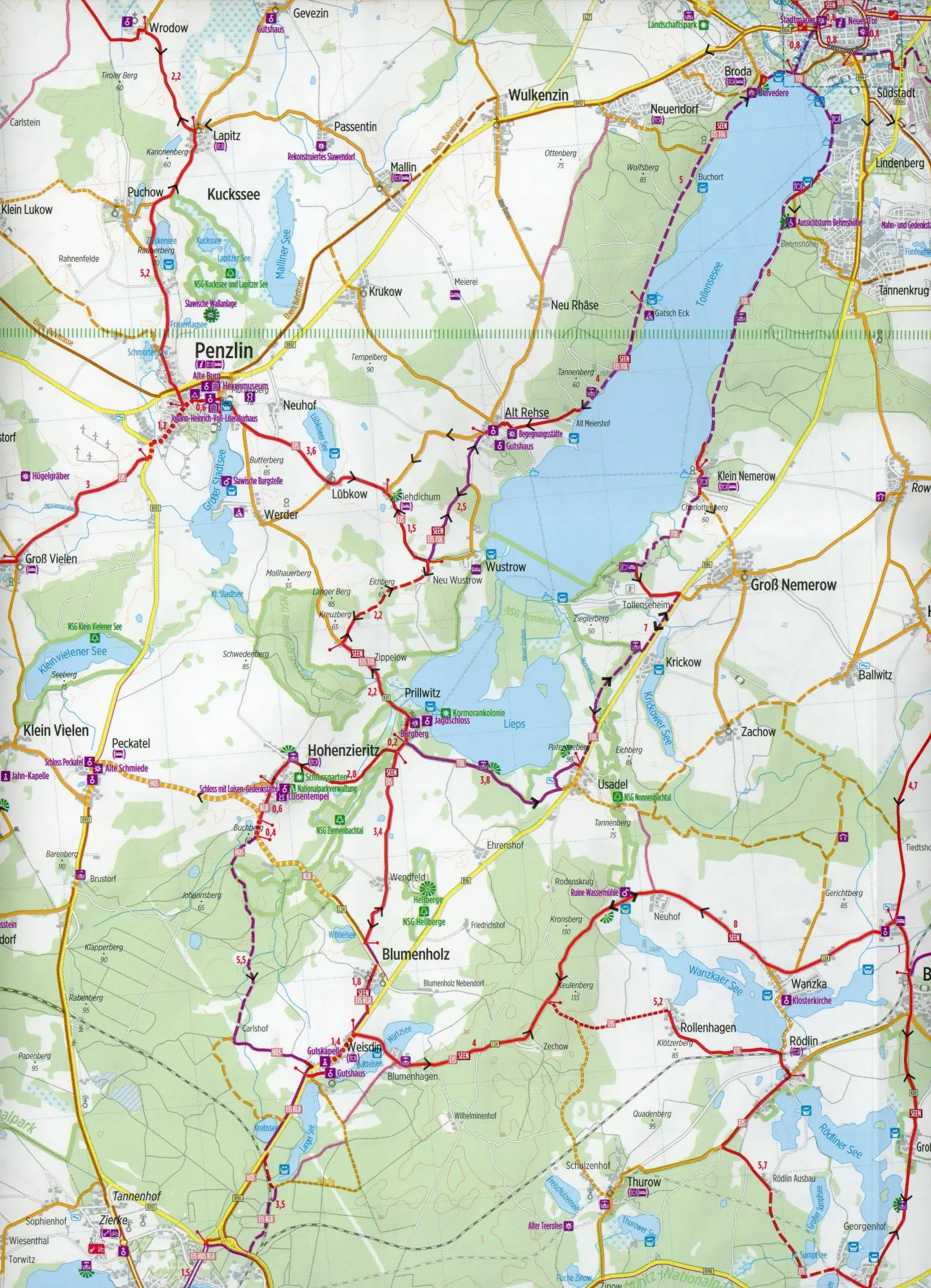 Bild: 9783850009157 | Radkarte Mecklenburgische Seen Ost 1:75.000 (RK-MV07) | Verlag | 2021