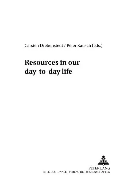 Cover: 9783631519257 | Resources in our day-to-day life | Carsten Drebenstedt (u. a.) | Buch