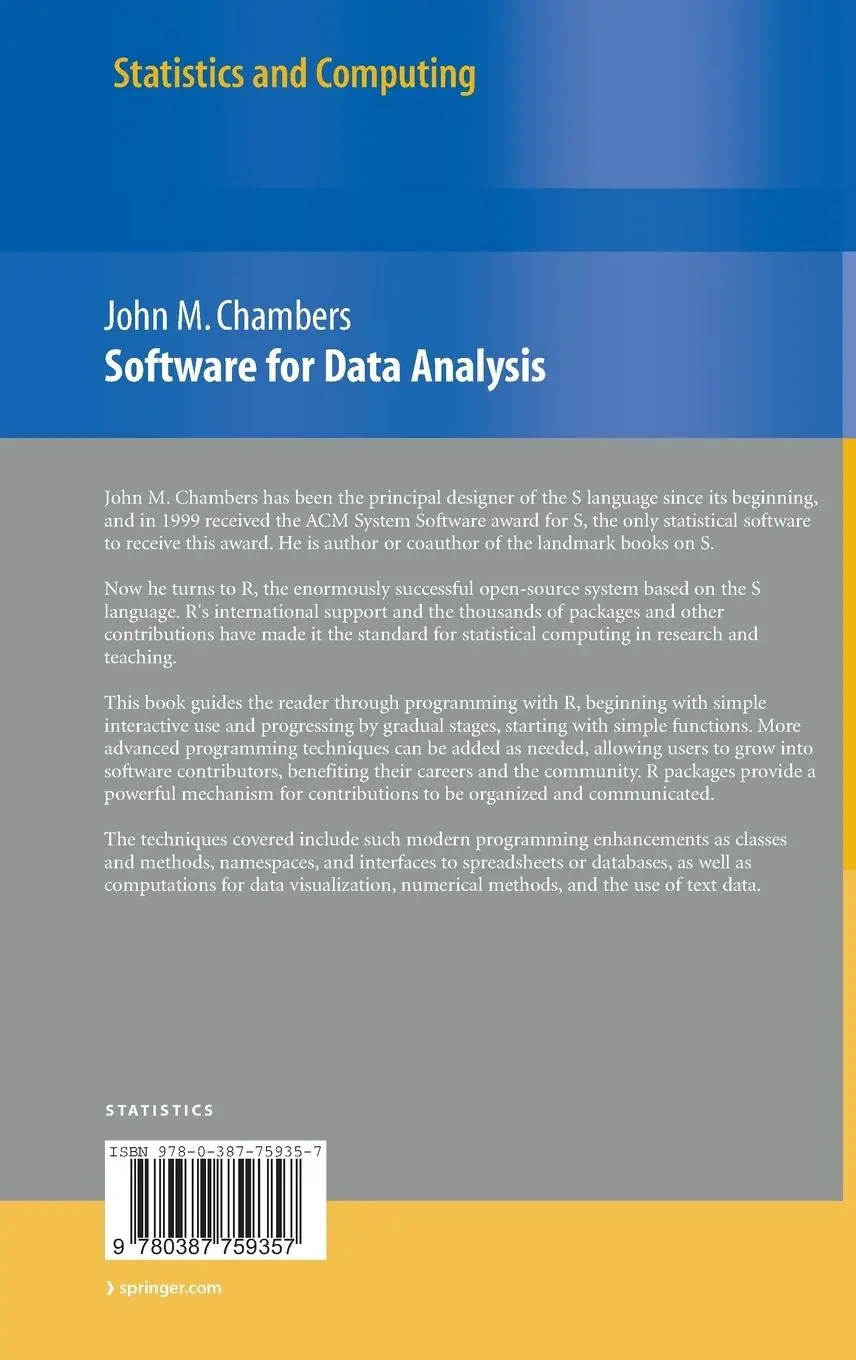 Rückseite: 9780387759357 | Software for Data Analysis | Programming with R | John Chambers | Buch
