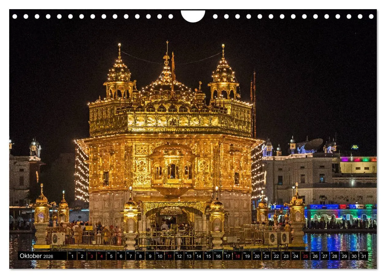 Bild: 9783457819357 | Amritsar - Der goldene Tempel (Wandkalender 2026 DIN A4 quer),...