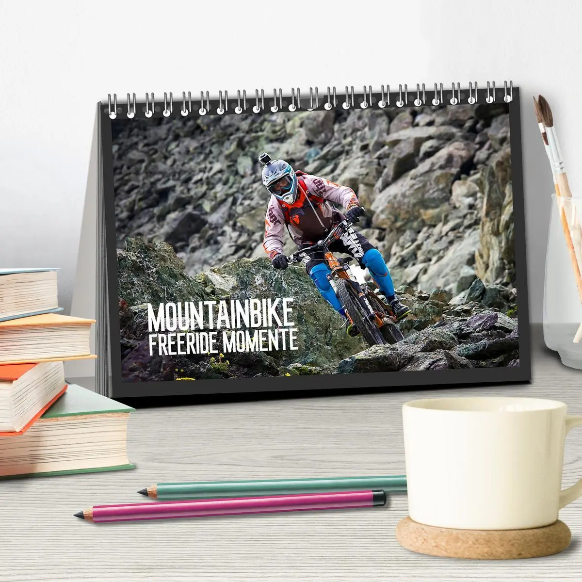 Bild: 9783516079357 | Mountainbike Freeride Momente (Tischkalender 2026 DIN A5 quer),...