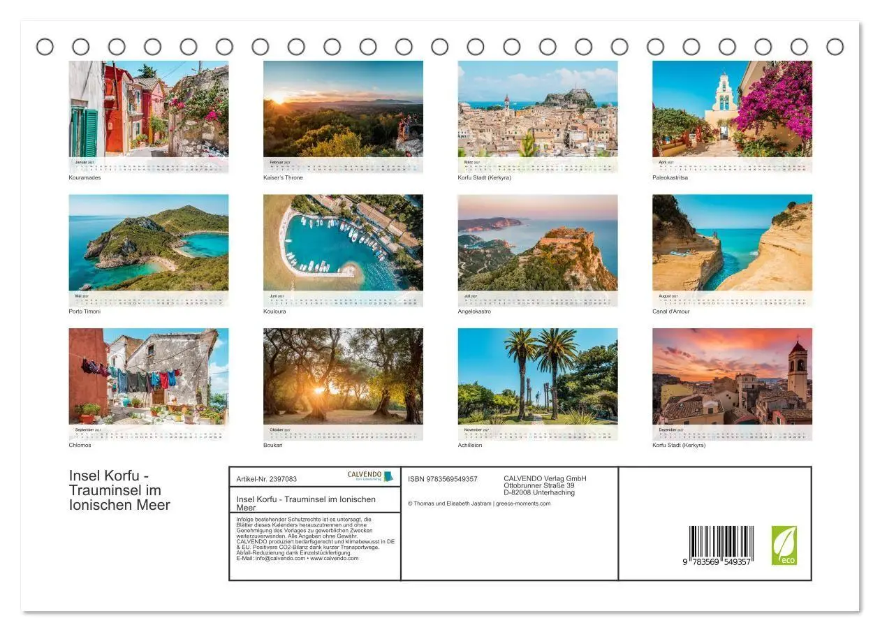 Bild: 9783569549357 | Insel Korfu - Trauminsel im Ionischen Meer (Tischkalender 2027 DIN...