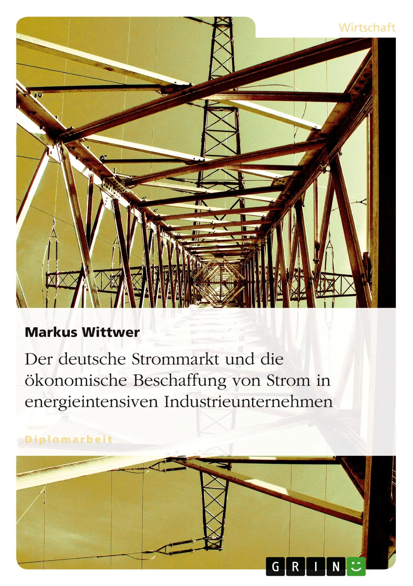 Cover: 9783640109357 | Der deutsche Strommarkt und die ökonomische Beschaffung von Strom...