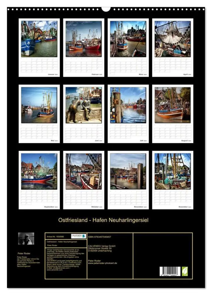 Bild: 9783457049457 | Ostfriesland - Hafen Neuharlingersiel (Wandkalender 2025 DIN A2...