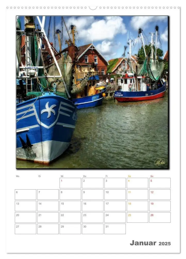 Bild: 9783457049457 | Ostfriesland - Hafen Neuharlingersiel (Wandkalender 2025 DIN A2...