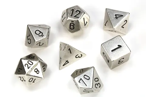Cover: 601982009557 | Metal Polyhedral Silver 7-Die Set | Chessex | EAN 601982009557