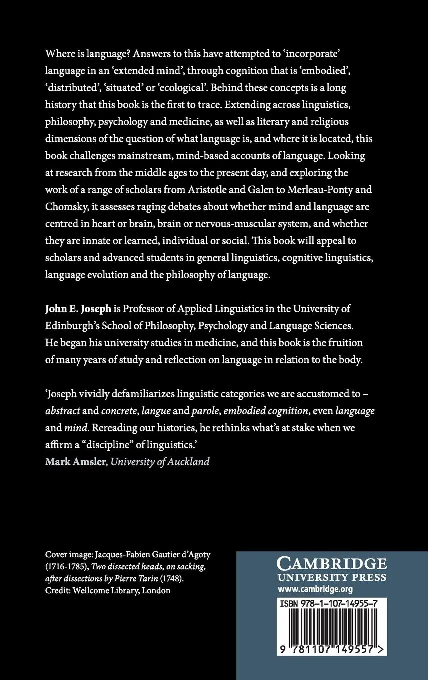 Rückseite: 9781107149557 | Language, Mind and Body | John E. Joseph | Buch | Englisch | 2019